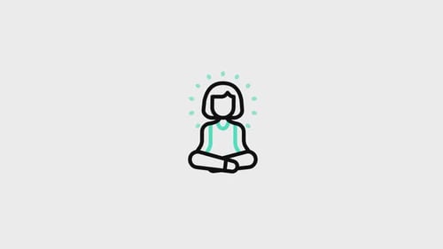 Icône animée de yoga