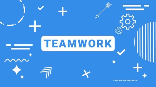 Stylish Informative Infographic Loop Animation, Teamwork Title Infographic Background Elements