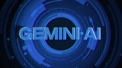 Gemini Ai Glitch Background Blue Style