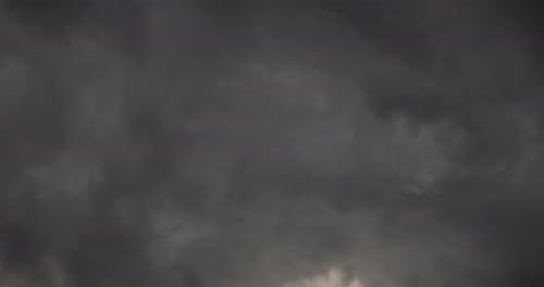 Thunderclouds in the sky. Shooting in the evening in the summer.