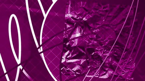 Abstract Lines and Metallic Foil Reveal Background
