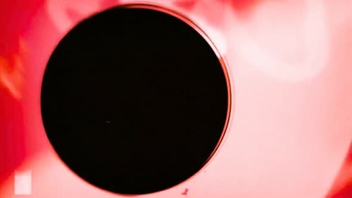 smooth circular zoom transition effect in 4k cinematic black overlay footage