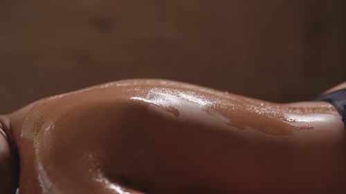 Cropped Shot of Relaxation Woman Back Massage with Masseur in Cosmetology Spa Salon Relaxing Female