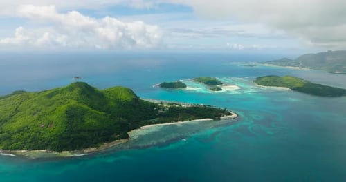Island Surrounded By Vibrant Turquoise Waters Seychelles Mahe