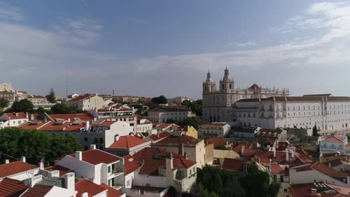 Aerial View of Lisbon Historic City