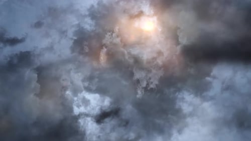 Storm Clouds Moving in a Gray Sky