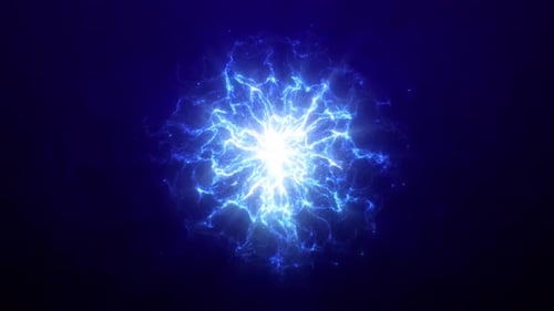 Pulsating Blue Plasma Energy Ball Looping Animation