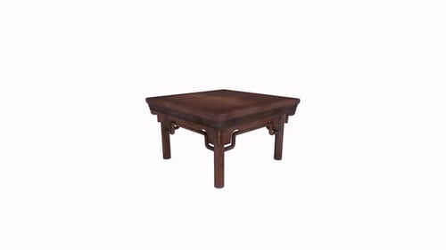 Elegant Dark Wooden Square Table