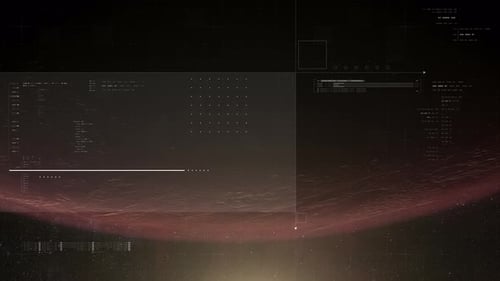 Alien planet with cinematic HUD targeting interface 08