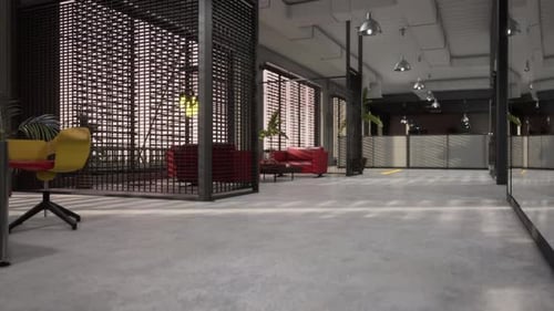 Interior of Modern Empty Office Building