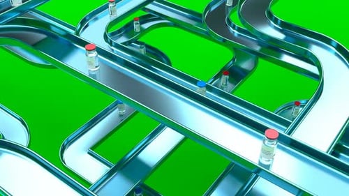 Automated Production of Medical Vials on Conveyor Belt