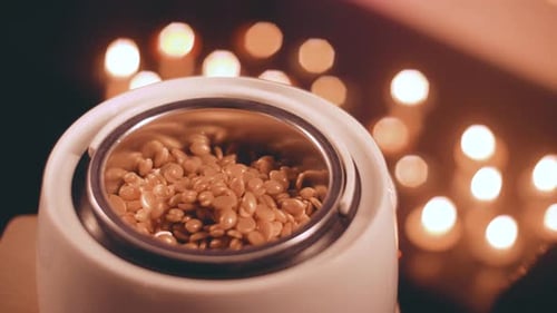 Melting Wax Beads Preparation of Gold Wax for Sugaring