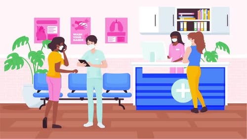 Doctors And Patients In The Hospital