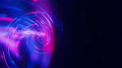 Inside of Big Data Light Speed Warped Flow Abstract Digital Data Stream of Quantum Computing