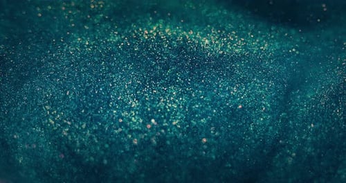 Shimmering Glitter Abstract Teal Background