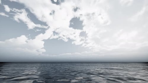 Morning Fog Over the Sea