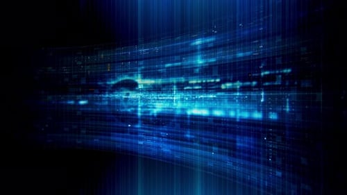 Futuristic data network visualization with glowing digital streams 10