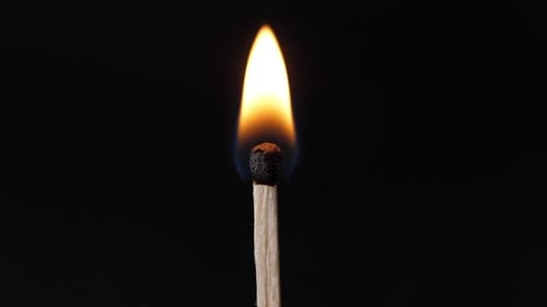 Match Burning Brightly in the Dark