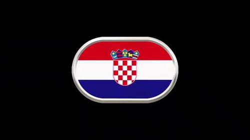 Croatia 3D Flag Rotating Loop