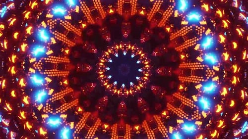 Dynamische fraktale Neonexplosion pulsiert mit lebendiger Energie