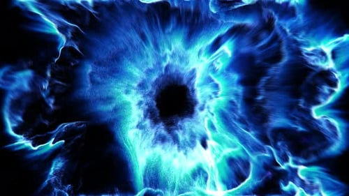 Abstract Blue Energy Swirl Transition Effect