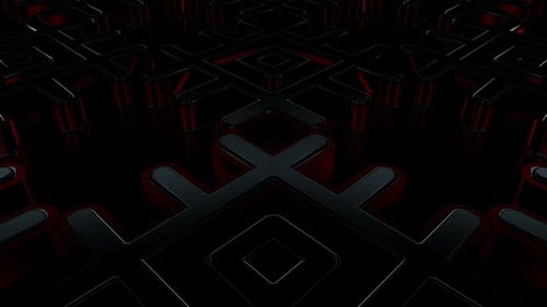 Abstract Background with Black and Red Elements, Unique Design, Shape, Exclusive, Figure, 3D Render