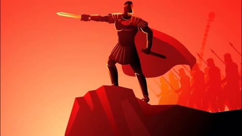 Epic Roman Soldier Title Reveal Animation