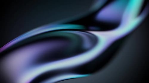 Abstract purple and teal flowing waves animation