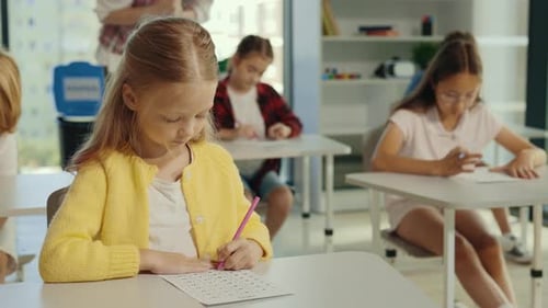 Examen en la escuela primaria