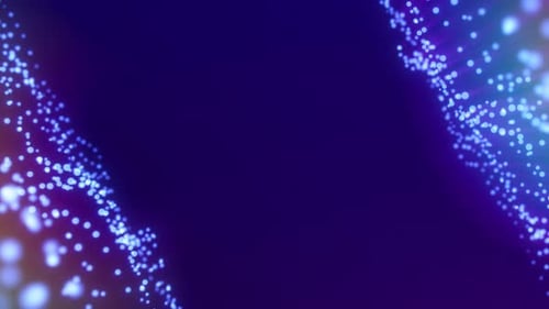 Vertical video, Glow blue pink purple red digital landscape with round sphere