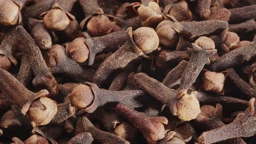 Rotating Close Up of Aromatic Dried Cloves