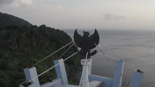 AH - Fichier brut S-LOG - Vue aérienne du monument à zéro kilomètre (kilomètre Nol) en Indonésie