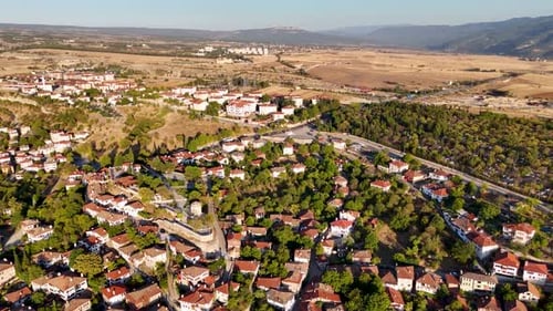 4K Drone Footage of Historical Safranbolu Houses in Turkey