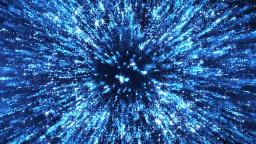 Sparkling Blue Glitter Tunnel Background Loop