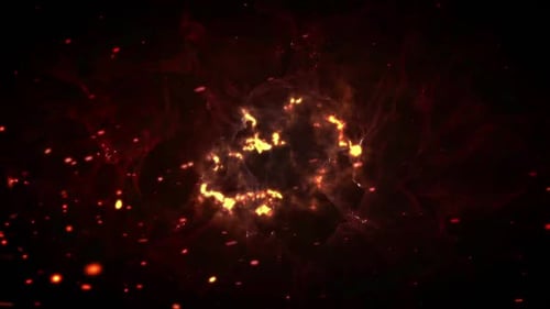 Dynamic Fiery Particles Energy Reveal Opener