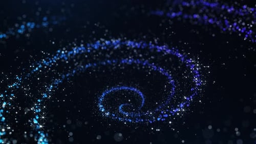Abstrakter spiralförmiger Partikelhintergrund