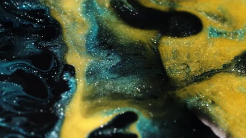 Captivating View of Mixing Vibrant Substances Creating Abstract Art