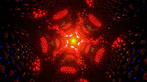 Psychedelische Muster sorgen für eine pulsierende Neon-VJ-Loop-Kulisse