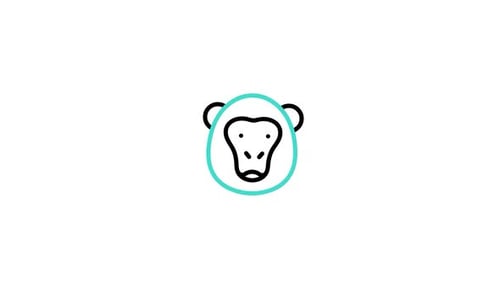 Animiertes Gorilla-Symbol