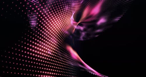 Abstract Glowing Particle Swirl Background Animation