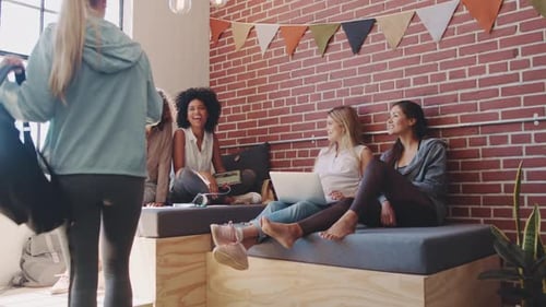 Business women meeting for startup company in a creative workspace