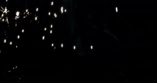 Golden Sparkle Light Particles Alpha Channel Overlay