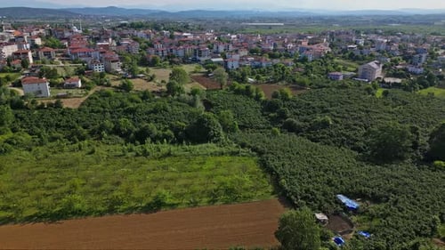 Aerial Drone Town 2K