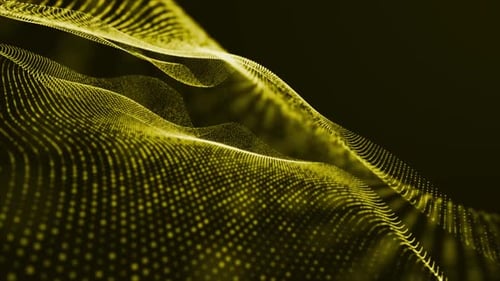 Partikel, Wellenflusshintergrund, gelb