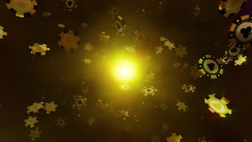 Casino Chips Set In The Air 03 HD