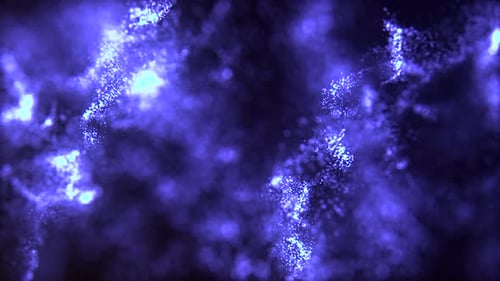 Flowing Blue Particle Dust Fluid Animation