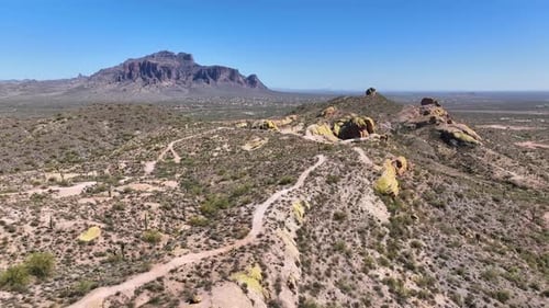 Vista aérea de Superstition Mountains, Estados Unidos.