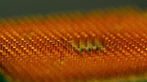 Processor Socket Printed Circuit Board Computer Motherboard with Components Inside of Electronic