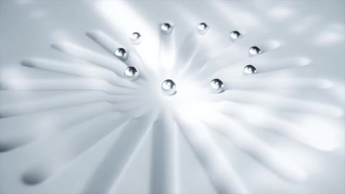 Background Featuring an Optical Illusion Where Balls Appear to Move in a Straight Line Forming a