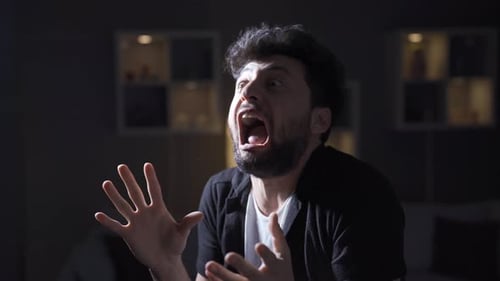 Mentally ill man with psychological disorders.